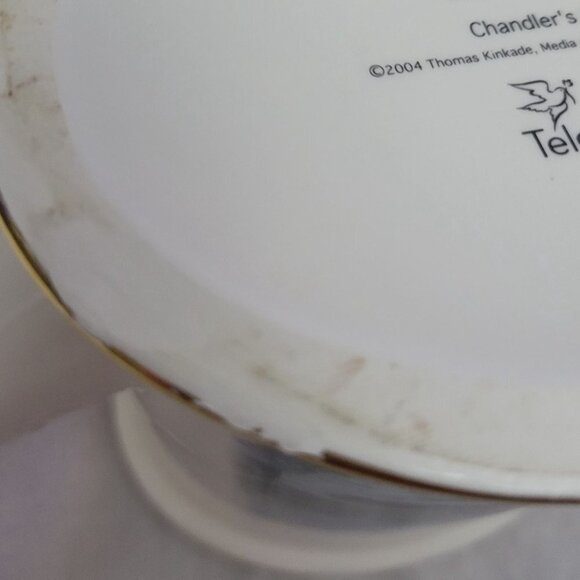 Thomas Kinkade 2004 Chandler's Cottage Teleflora Gift Water Can Flower Vase - Picture 4 of 8